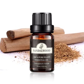 Poven Sandalwood Essential Oil, 100% Natural Aroma Oil, 0.3 fl oz (10 ml)