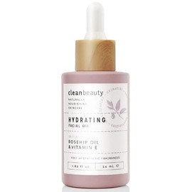 Clean Beauty Aceite facial hidratante de pétalos de rosa mosqueta con aceite de rosa mosqueta y vitamina E, reduce las líneas finas y las manchas oscu