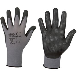 Stronghand ® Handan-Knitted Nylon Work Gloves Certified EN 388 Category 2 CE Benoppt-Grey UK Size 10
