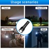 E-SHIDAI Rechargeable Flashlight, Tactical Flashlights 12000 High Lumens, USB C