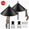 2 Pack 18-Inch Squirrel Baffles for Bird Feeders – Durable