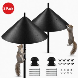 2 Pack 18-Inch Squirrel Baffles for Bird Feeders – Durable Plastic Feeder Guards for Outdoor Hanging or Pole Setups
