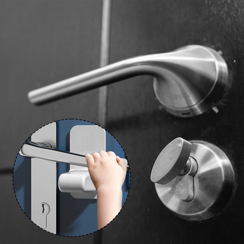 Vanyibro 2 PCS Door Lever Lock,Child Security and Handle Lock