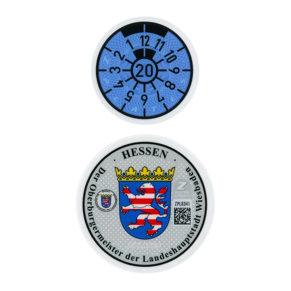 Z Plates Wiesbaden 2020 Rear Novelty Sticker Set