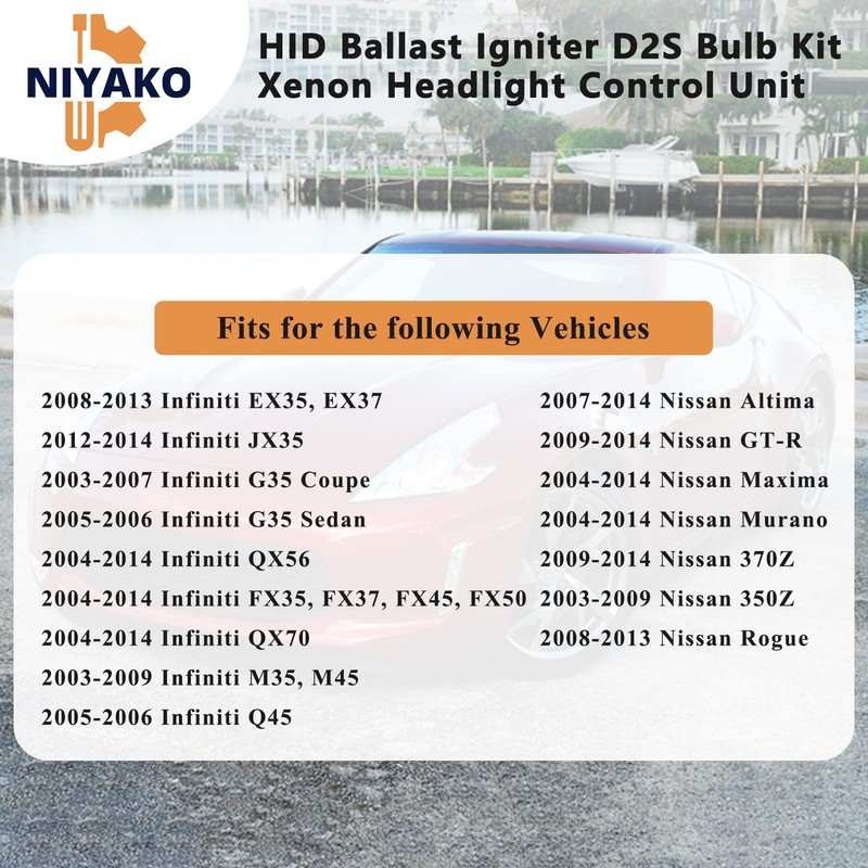 Niyako Xenon HID Ballast Headlight Control Unit with D2S Bulb