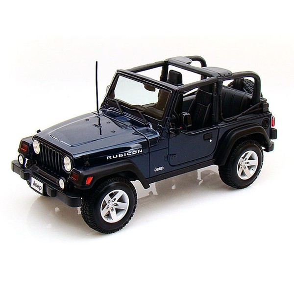 Maisto Jeep Wrangler Rubicon, Blue 31663-1/18 Scale Diecast Model Toy