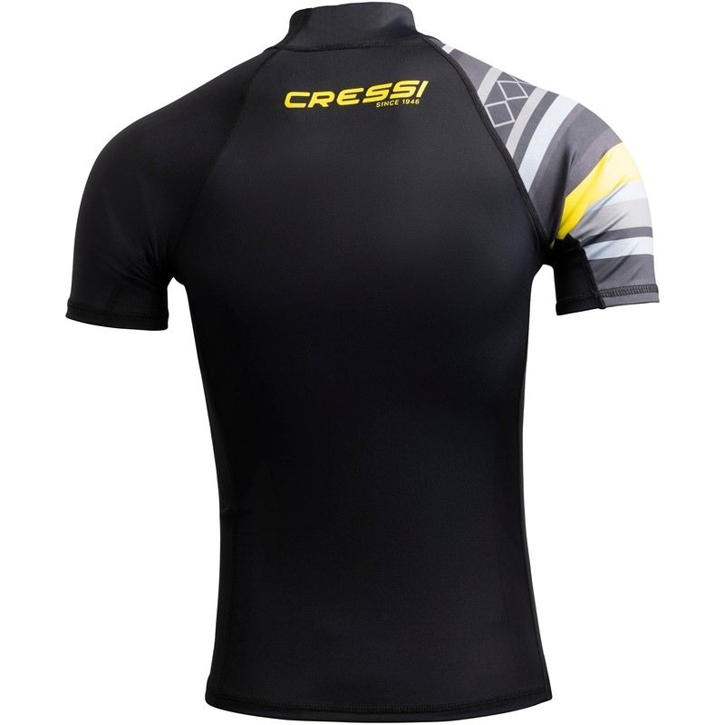 CRESSI Shield Lady Rash Guard Short/SL Black Yellow- Rash Guard
