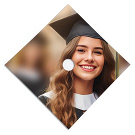 Sublimation Blanks for Graduation Cap Decor– Hardboard Grad Cap Toppers & Decorations,Class of 2025 Graduation DIY Accessories & Gifts (1)