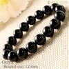 Mens Womens Onyx Bracelet Black Agate Natural Stone Power Stone