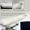 BEDAZE Wooden Dough Bowls Decorative，Rustic Bread Long Bowls Decor Wood