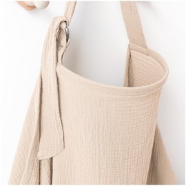 MairMore Muslin Nursing Covers for Breastfeeding, Privacy Breast Feeding Cover with Arch Neckline for Mom and Baby, Breathable 100% Cotton Nursing Apron Multi-use Stroller Cover