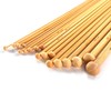 LIHAO 36 Pcs Bamboo Knitting Needles Set Single Point (18