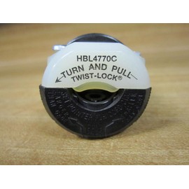 KELLEMS HBL4770C NEMA L7-15P, 277VAC, 3-WIRE GROUNDING, 2-POLE, BLACK and WHITE NYLON, 15AMP, SCREW TERMINAL, MALE INSULGRIP PLUG