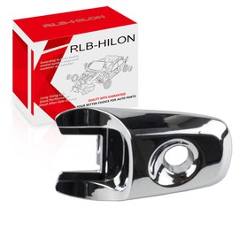 RLB-HILON Chrome Exterior Door Handle Lock Cylinder Cover Compatible with Ford Explorer 2011 to 2019 Year, Front Driver Side, BA1Z-78218A14-A