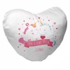 Heart Cushion With Names Luna and Unicorn Cuddle Pillow A