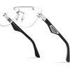 HEPIDEM Really Buffalo Horn Handmade Glasses Frame,Oversize Big Square Rimless
