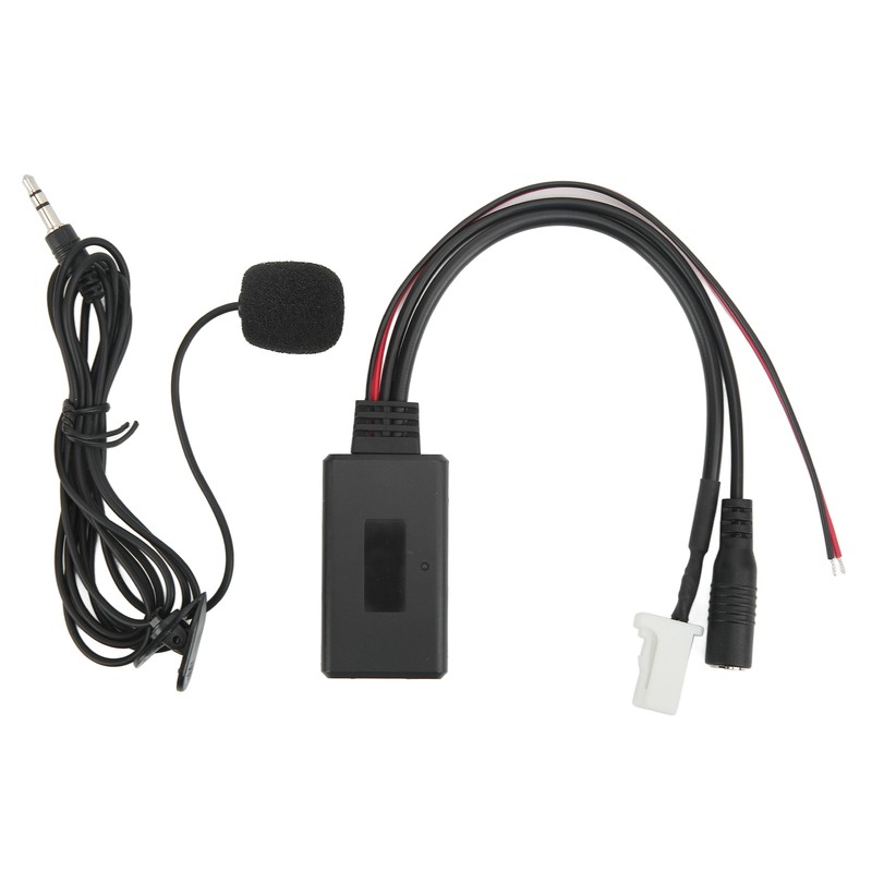 Car Bluetooth Audio Cable Adapter with Microphone Hands Free Replacement