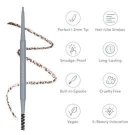 Ravie Beauty Easy Everyday™ Brow Pencil - Best Eyebrow Pencil for Women, Smudge Proof Hair-Like Strokes, 1.2mm Precision Tip with Spoolie, Vegan (Taupe)