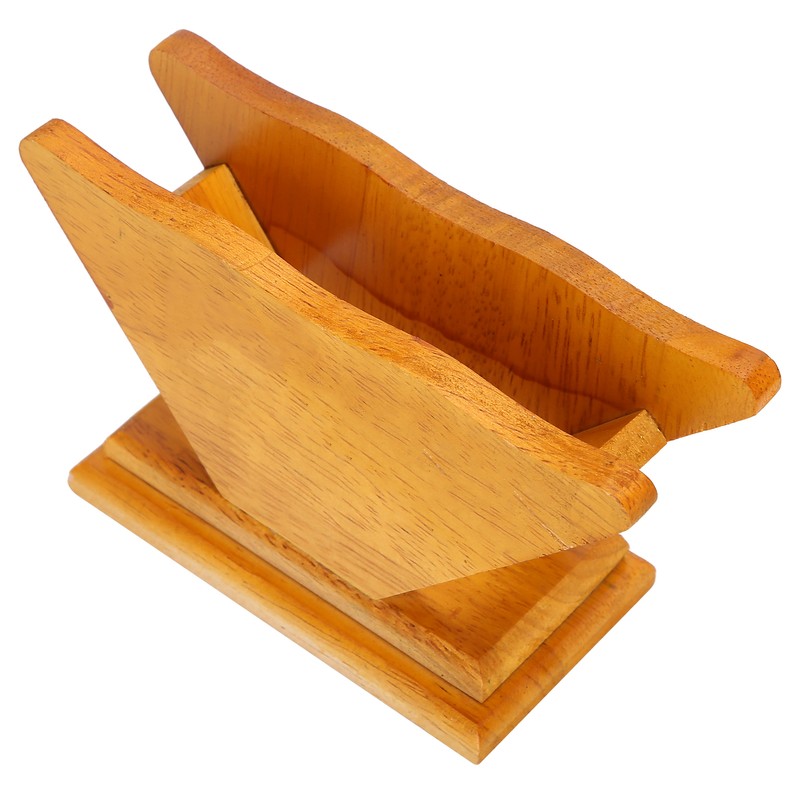 Coffee Filter Paper Holder Countertop Reusable V shaped Wooden Storage