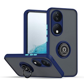 XINYEXIN Compatible with Honor X7b Case with Ring Holder, PC +TPU Shockproof Bumper Case Protective Cover - Royal Blue