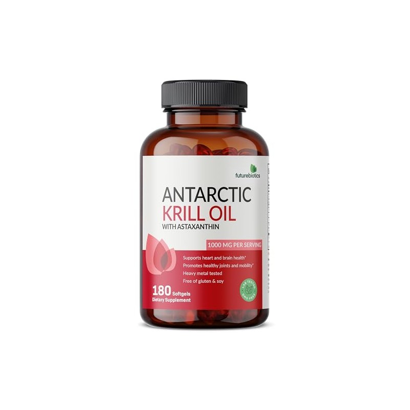 Future biotics Aceite de Kril Antártico con Astaxantina 1000 mg