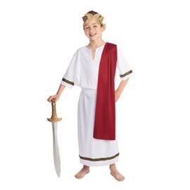 Bristol Novelty CC521X Roman Emperor Child Costume, boys, White, 10-12 Years