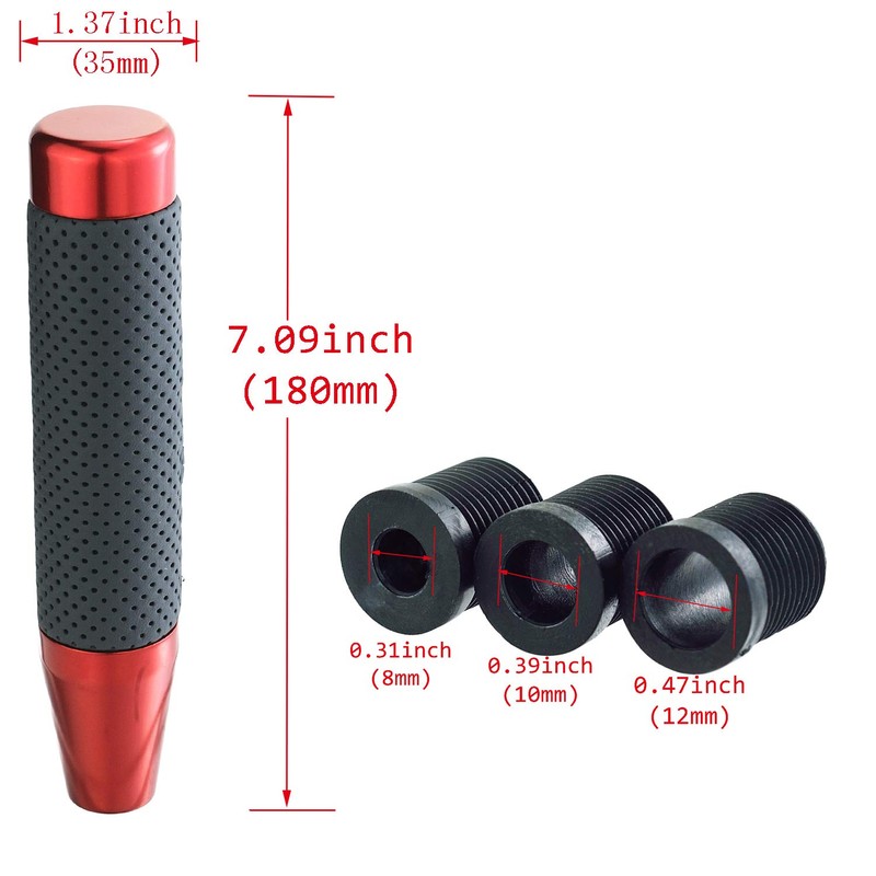 Abfer 180mm Alloy PU Shifter Knob Car Shift Knob Auto