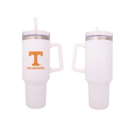 Desert Cactus University of Tennessee UT Knoxville Volunteers Vols Large Insulated Stainless Steel Handle Lid Straw Reusable Double Walled Cup Hot Cold Drinkware (40oz Ounce Rally Tumbler)