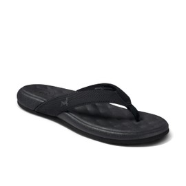 REEF Cushion Melody Women's Flip Flop, Soft and Supportive Cushion Footbed, Black/Black, 9
