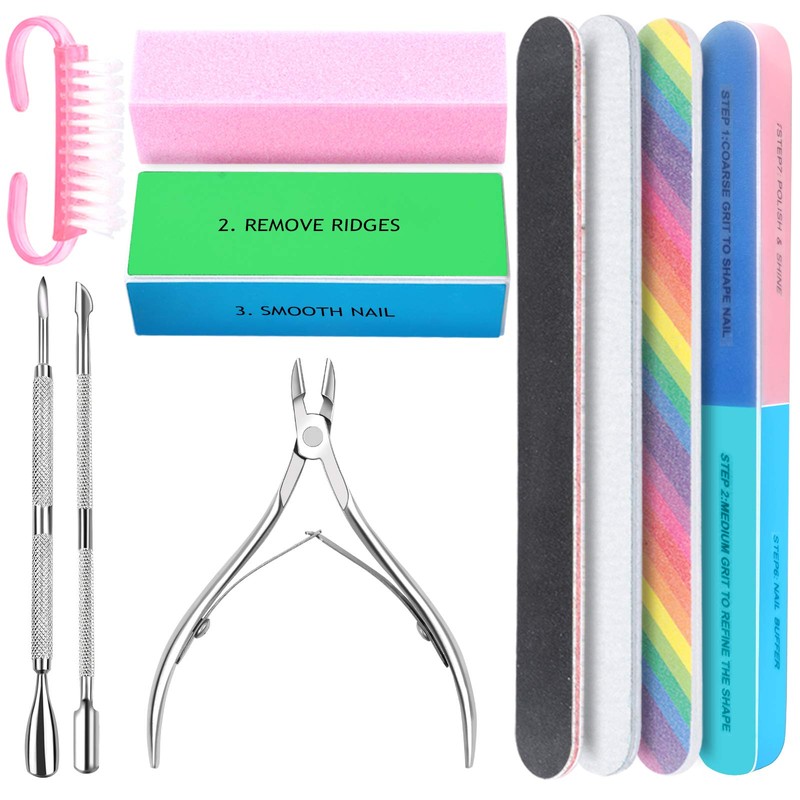 Kit de limas de uñas, 4 piezas de lima de
