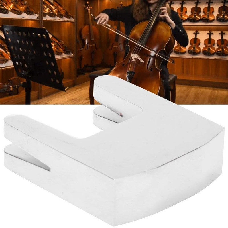 Enwye Durable Cello Metal Mute Silencer, Easy To Install for