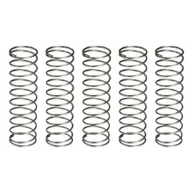 uxcell 5Pcs Compression Spring, 13mm OD, 0.8mm Wire Size, 45mm Free Length, Spring Steel Construction Extended Mechanical Compression Springs for Shop and Home Repairs, Silver Tone