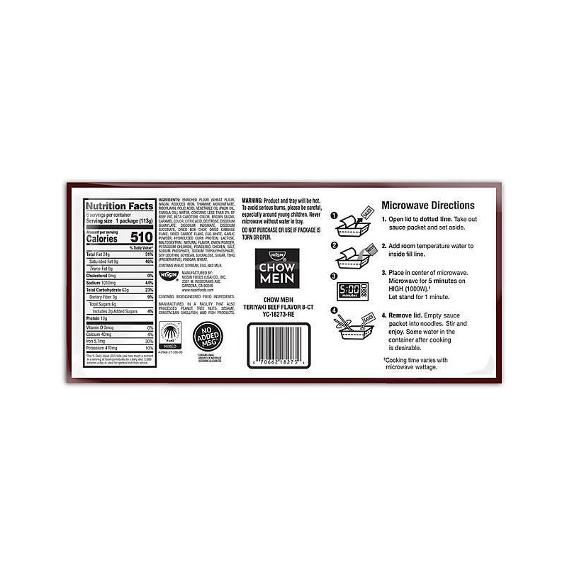 Nissin Chow Mein Club Pack, 4 oz., 8 pk.