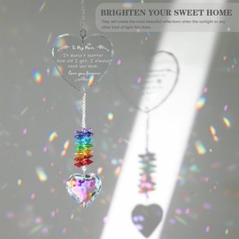 Gifts for Mom, Mom Birthday Gifts, Crystal Suncatcher Gifts for Mom from Daughter, Mom Gifts for Window Hangings Home Decoration, Gifts for Mom Birthday Mother’s Day Christmas