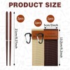 Piriuuo 2 Pairs Foldable Wood Chopsticks, Travel Chopsticks Portable Chopsticks