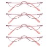 KoKoBin Half Reading Glasses,4 Pack Half Rim Metal Frame Glasses