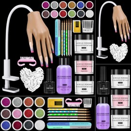 Wilfniee Practice Hand for Acrylic Nails Kit: Fake Silicone Hands Nail Mannequin Hand for Nail Extensions Nail Caving - Flexible Practice Nails Hand Set for Beginner Salon Home