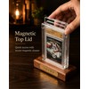 WEIMINLI PSA Acrylic Slab Case, Wood Base Graded Card Display