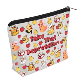 WZJHCL Anime Makeup Pouch Take That Depression Cosmetic Kit Bag Lucifer Survival Kit Anime Duck Storage Pouch Bag (Depression)