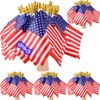 Zoblise Small American Flags on Stick: 150 Pcs 5.5x8 Inches