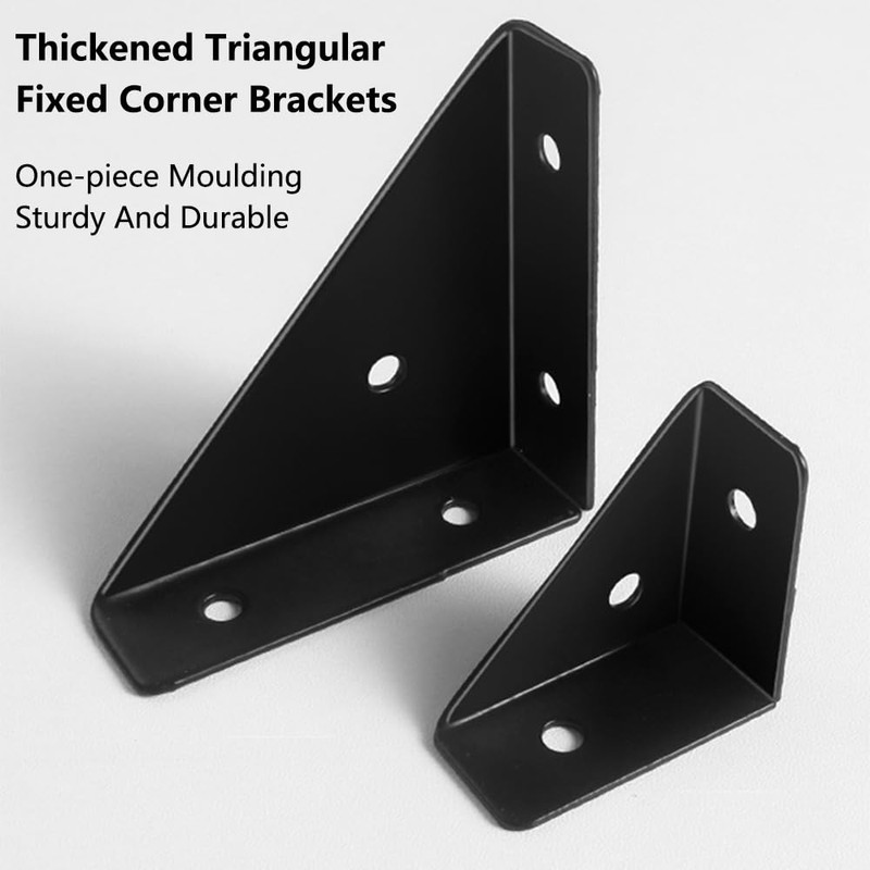 Corner Brackets 66mm x 66mm Triangle Corner Braces Connector Metal