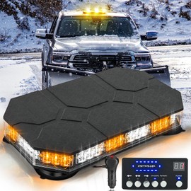 Nilight 42 LED Roof Top Strobe Lights Hazard Emergency Safety Warning Flashing Light Bar w/Control Panel Magnetic Mount 12V 24V Car Truck Tractor Snow Plow Construction Vehicles