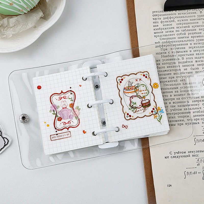 Zasjon Notepad with spiral binding, mini notebook pockets notebook small