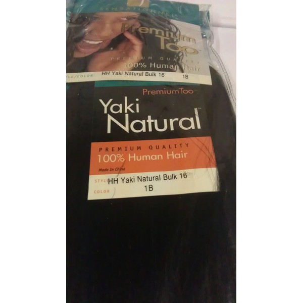 Sensationnel Premium Too 100% Human Hair Yaki Natural 12" - #1 (Jet Black)