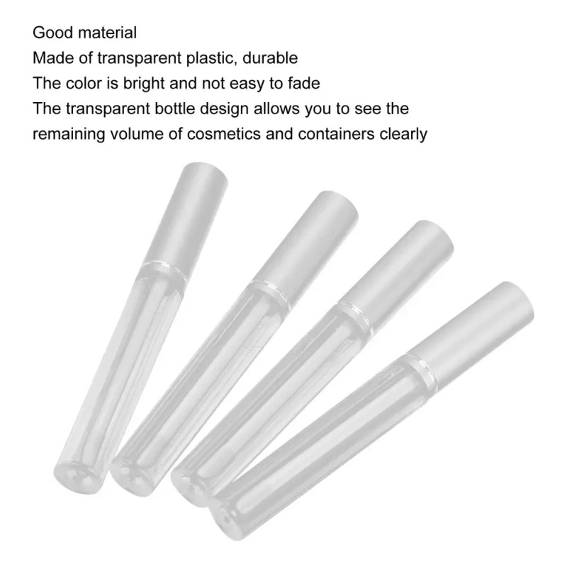 Contenedor De Brillo Labial De Plástico Transparente, 20 Uni