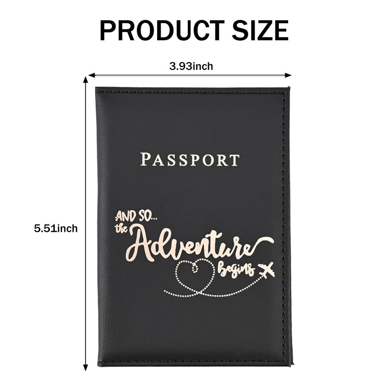 FUZVOL Passport Holder PU Leather Passport Cards Cover for Documents,