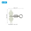 PATIKIL 20 Pack 3-Way Swivel Cross Line T-Turn Rolling Terminal