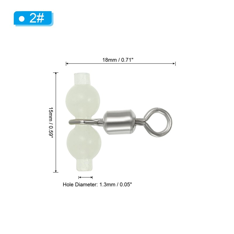 PATIKIL 20 Pack 3-Way Swivel Cross Line T-Turn Rolling Terminal