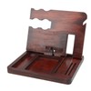 Wood Phone Docking Station Clear Texture Docking Station Organizer with