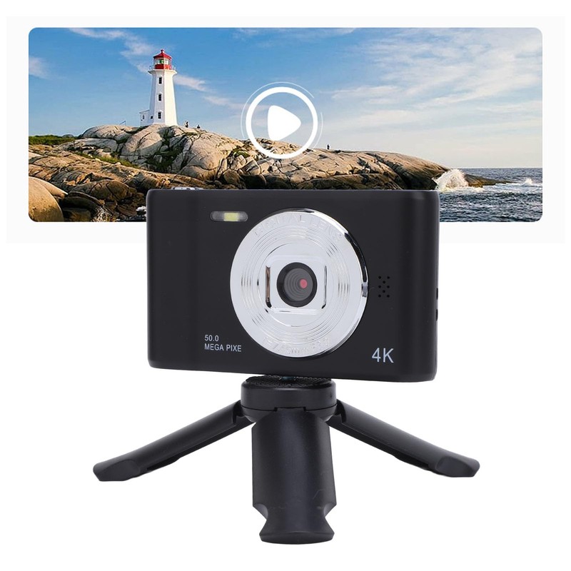 Digital Camera for Photography, 50 MP Anti-Shake Vlogging Camera with